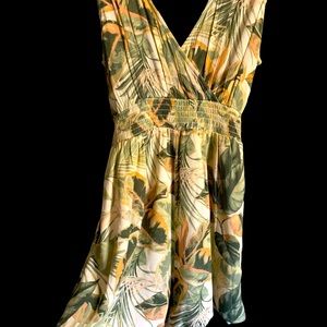 NWT American Eagle Palm Leafs Design Romper Sz Med